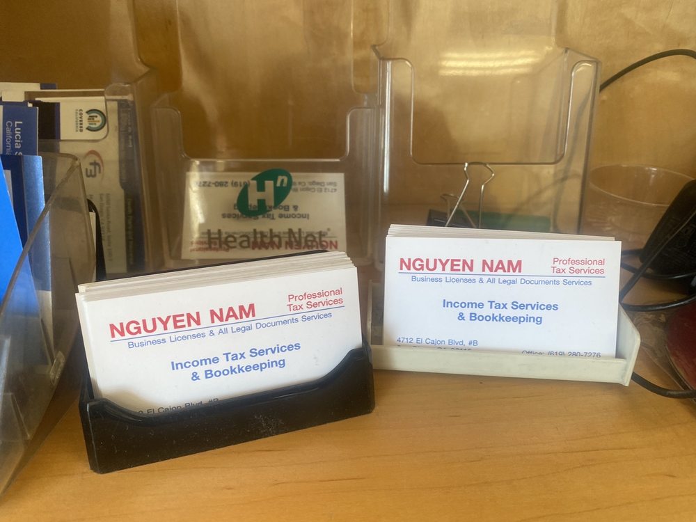 Nguyen Nam Tax Services office location on El Cajon Blvd in San Diego, CA - a trusted local provider of tax preparation and consulting